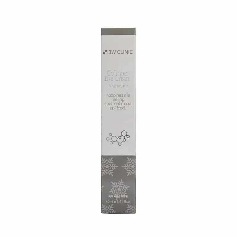 3W Clinic Collagen Eye Cream 40gm white tube with gold lettering standing upright. - thumbnail
