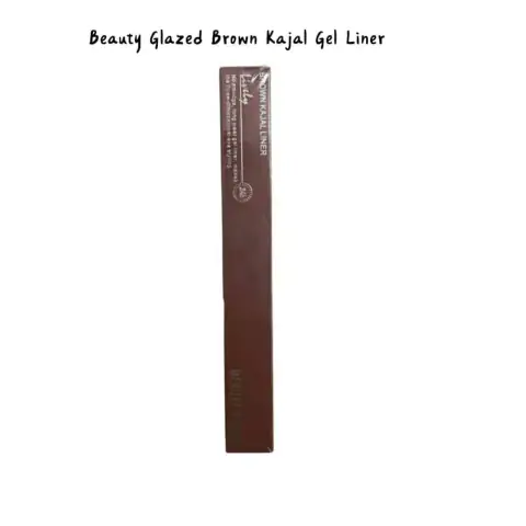 Beauty Glazed brown kajal gel liner in a sleek dark tube with prominent gold lettering.