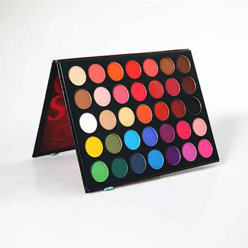 Beauty Glazed Color Studio eyeshadow palette open, showcasing 25 vibrant diverse shades and mirror. - thumbnail