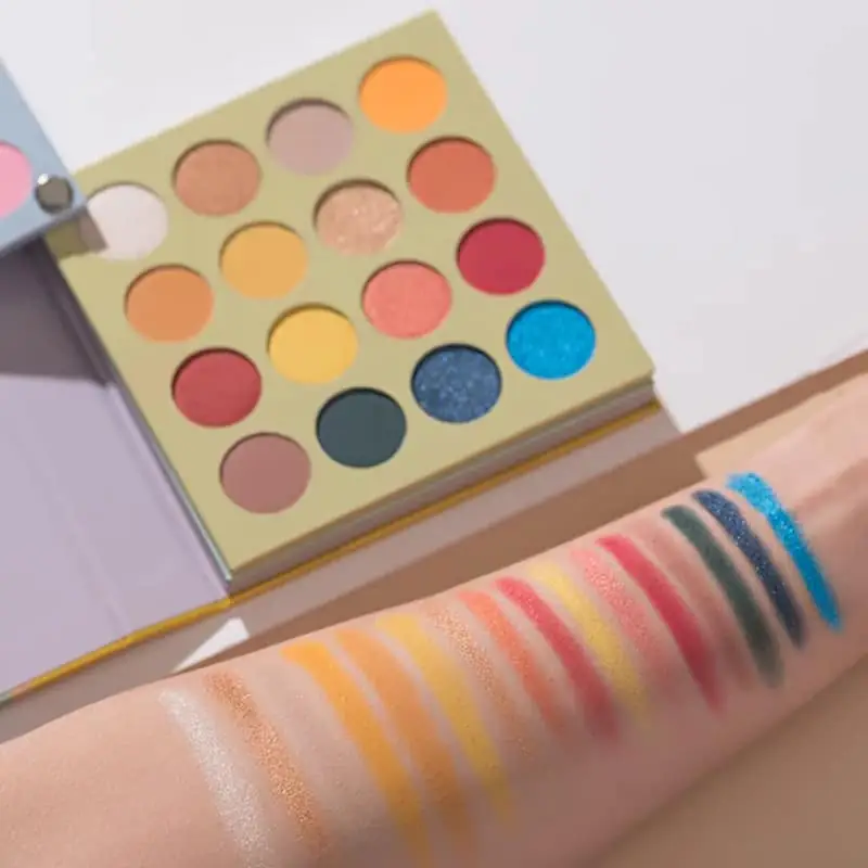 Close-up of the open Beauty Glazed palette, highlighting diverse matte and shimmer 64 eyeshadow shades. - thumbnail