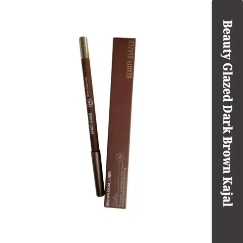 Open Beauty Glazed dark brown kajal gel liner jar, showing creamy, rich brown product.
