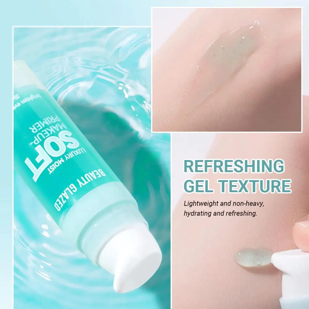 Hand gently applying Beauty Glazed Luxury Moist Soft Primer to skin, blending for application. - thumbnail