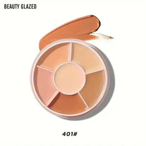 Beauty Glazed Soft Phantom 6 color concealer palette, closed compact with brand logo on black lid.