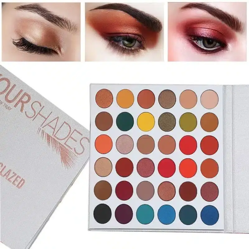 Closed Beauty Glazed Your Shade Eyeshadow Palette, displaying brand logo and subtle glitter finish. - thumbnail