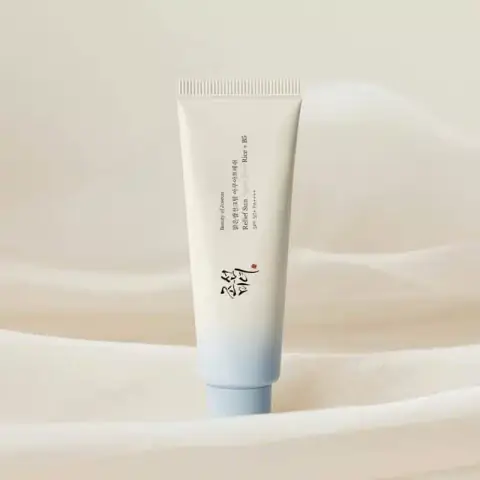Beauty of Joseon Relief Sun Aqua-Fresh sunscreen in an upright white tube with a gold cap.
