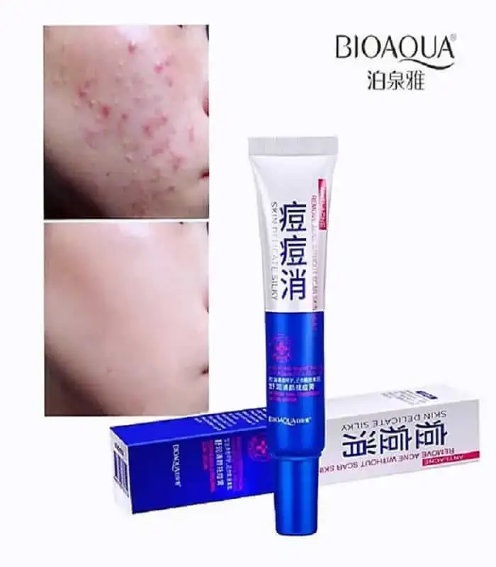 Close-up of Bioaqua Anti-Acne Delicate Silky tube cap and brand logo details. - thumbnail