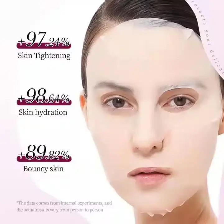 Unfolding Bioaqua Grape Seed Hydrating Sheet Mask from its purple sachet, showing essence texture. - thumbnail
