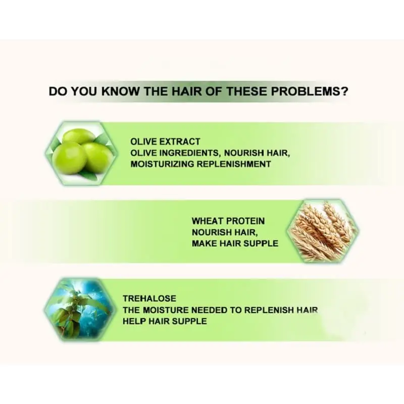 Bioaqua Olive Hair Mask 500gm white jar angled, revealing side and back label information. - thumbnail