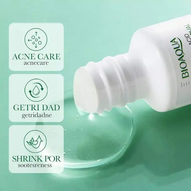 Two Bioaqua Salicylic Acid essence serums, one upright and one horizontal on white background. - thumbnail