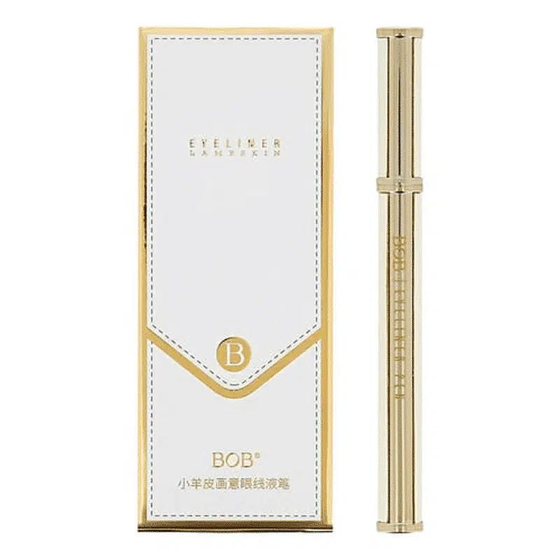 Bob Liquid Eyeliner in sleek black lambskin packaging, standing upright on a clean white background. - thumbnail