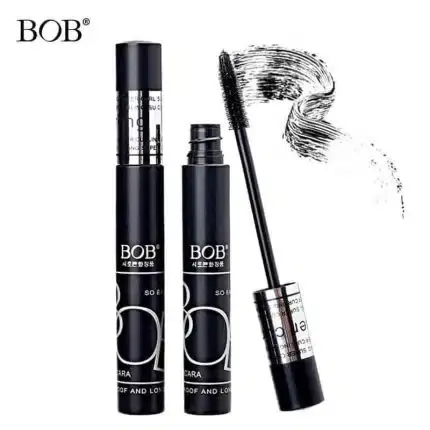 The stylish Bob beauty brand logo, displaying 'Bob' in elegant black script and 'BEAUTY ESSENTIALS' below.