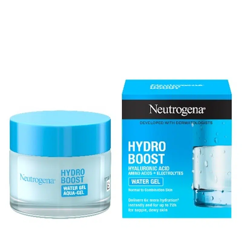 Neutrogena's distinctive logo featuring bold white sans-serif text on a vibrant blue rounded rectangle.