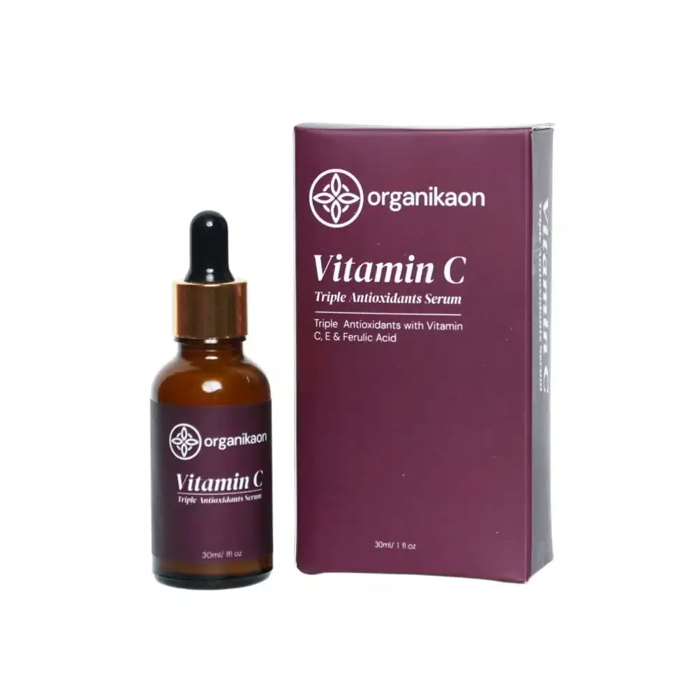 Organikaon brand logo featuring a stylized green leaf icon above clean, modern black typography.