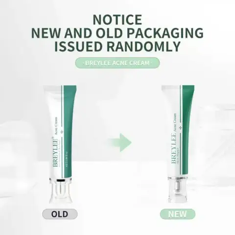 Breylee Acne Treatment Cream tube with bright green cap and detailed front label.