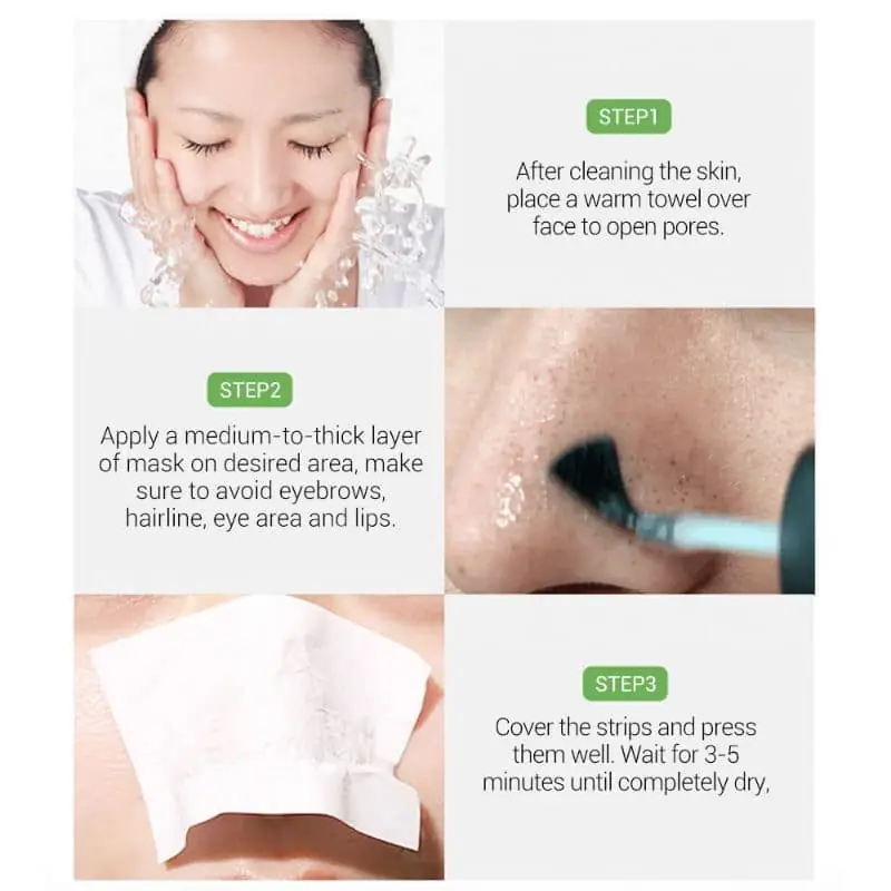 Breylee Tea Tree Blackhead Mask Step 1 bottle, green label, showcasing the clear liquid product inside. - thumbnail