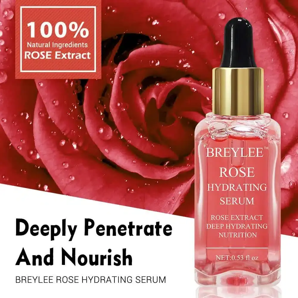 Detailed view of Breylee Rose Nourishing Serum ingredients and product information on packaging. - thumbnail