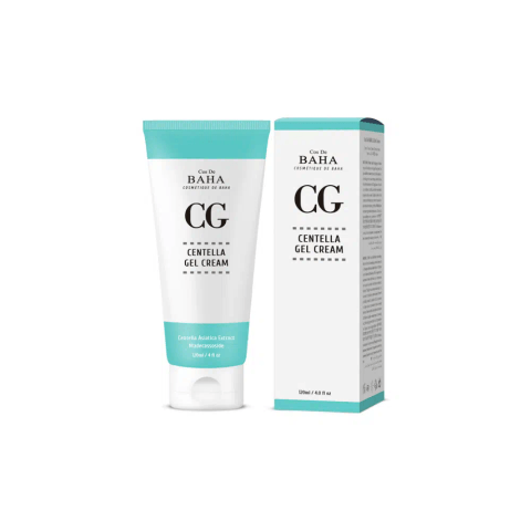 Cos De Baha CG Centella Gel Cream 45ml in a white minimalist jar, front view.