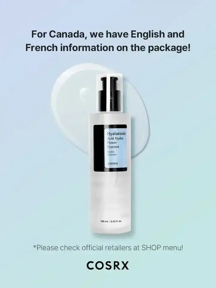 Two Cosrx Hyaluronic Acid Power Essence clear bottles displayed side-by-side on a light surface. - thumbnail