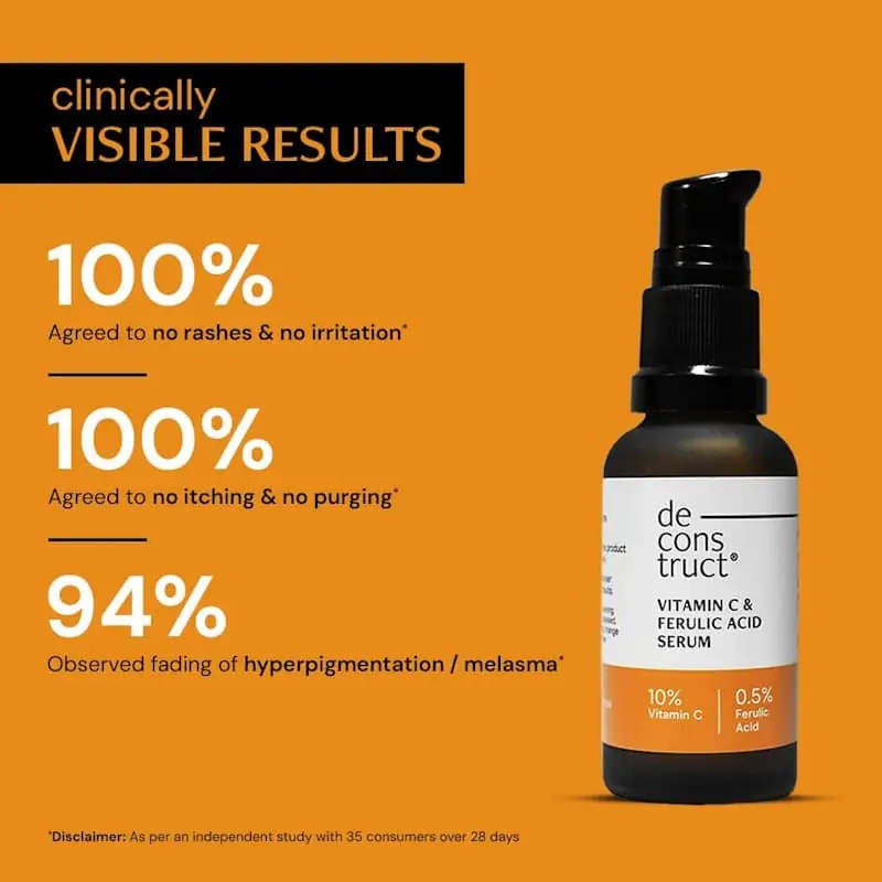 A drop of light yellow Deconstruct Vitamin C Ferulic Acid serum dispensed from dropper. - thumbnail