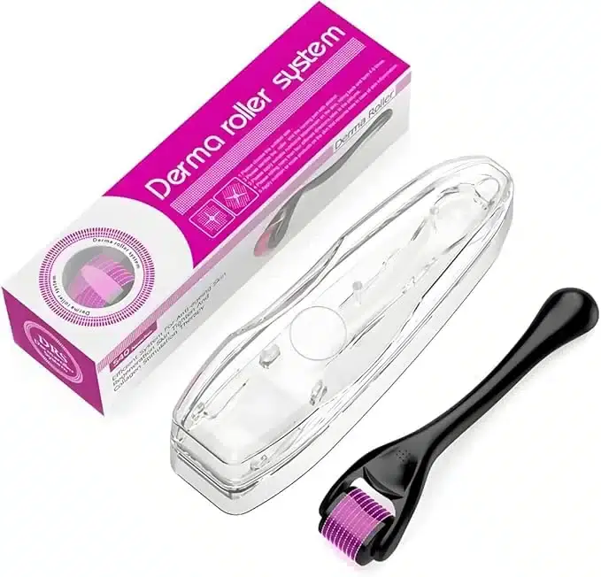 Close-up of Derma Roller's black 540 needle head, highlighting the 0.50mm micro-needles. - thumbnail