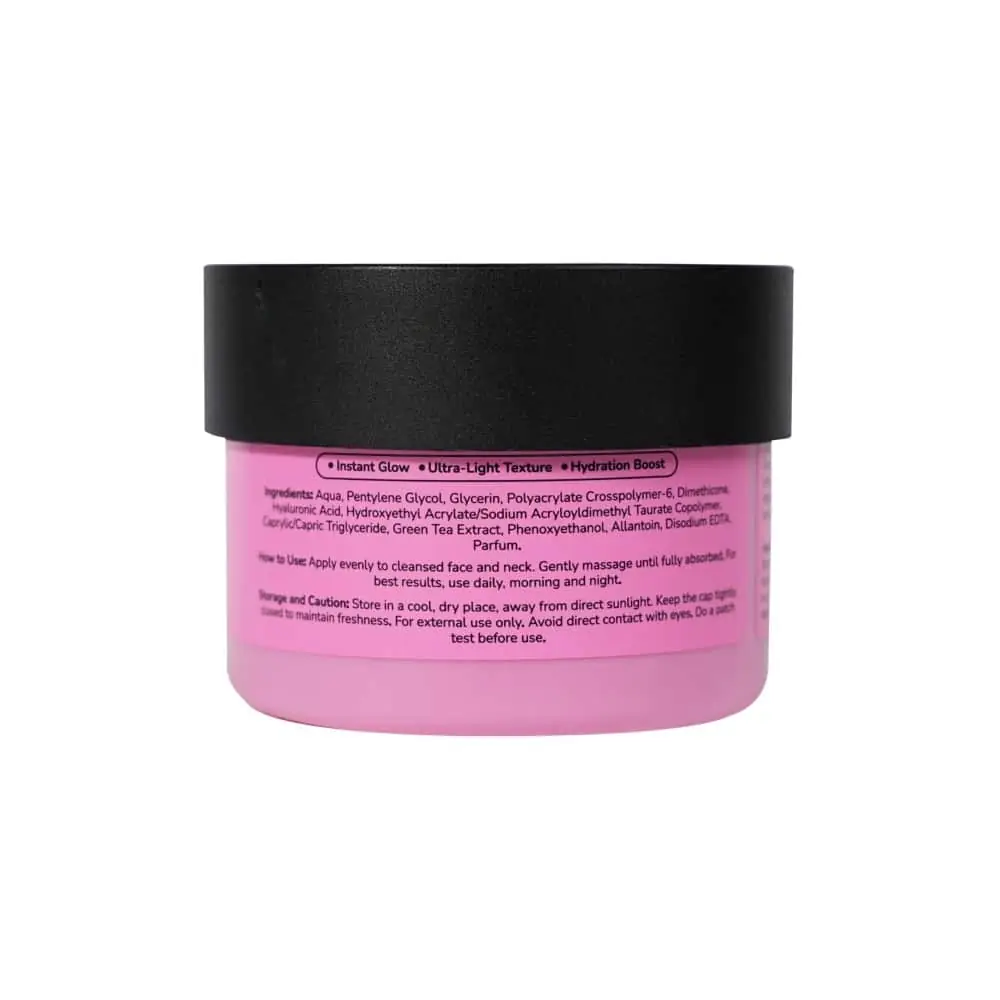 Enso Brightening Gel Moisturizer applied to skin, demonstrating light, spreadable and hydrating texture. - thumbnail