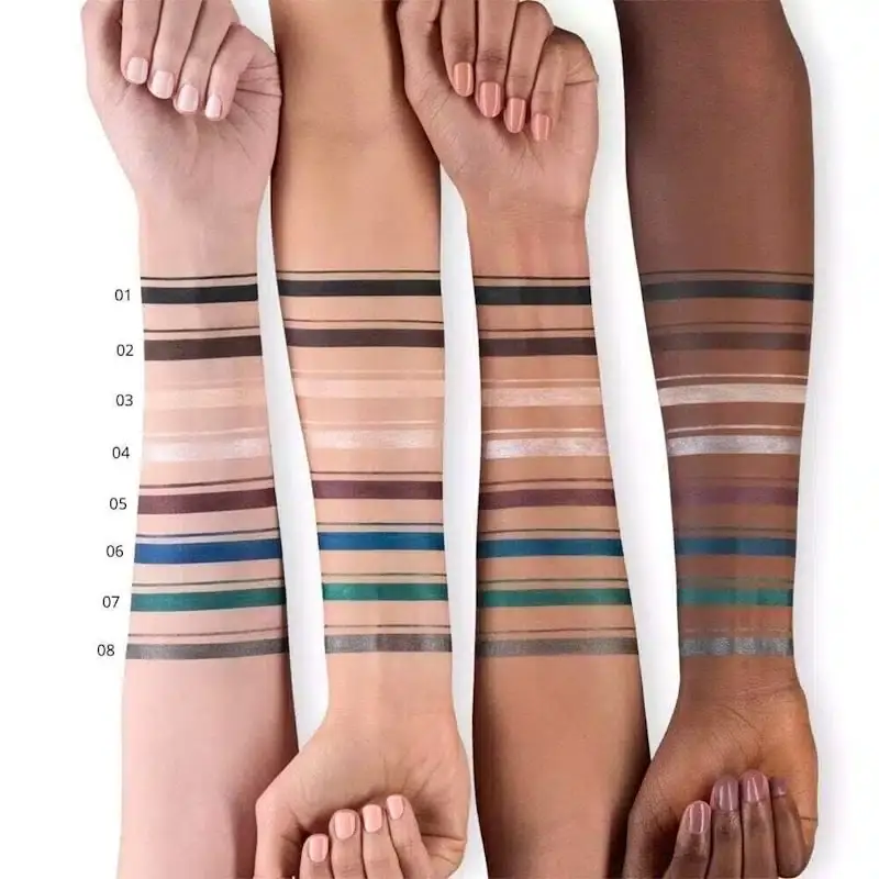 Two Essence Black Kajal Gel Eyeliners; one capped, one uncapped revealing the dark gel tip. - thumbnail