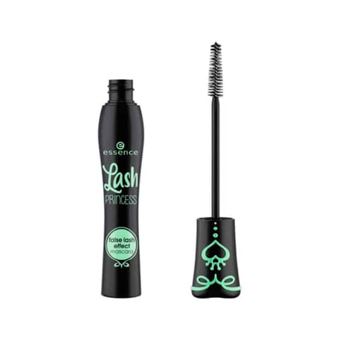 Essence Lash Princess False Lash Effect Mascara in its sleek black tube with vibrant green details.