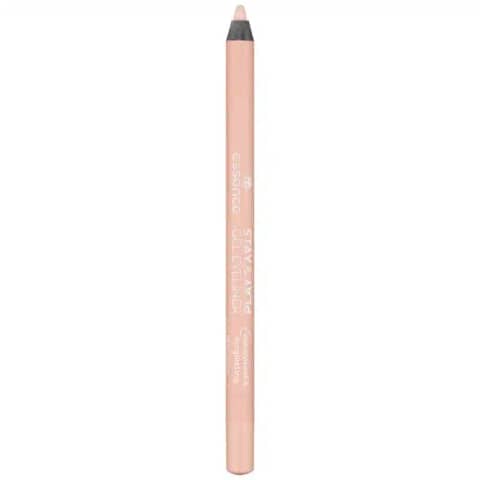Essence Nude Kajal Stay & Play Gel Eyeliner, a beige retractable pencil with clear cap.