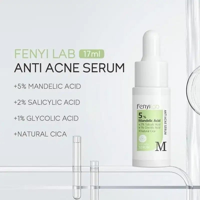 Fenyi Mandelic 5% Acid serum bottle lying on its side, showing detailed label and dropper. - thumbnail