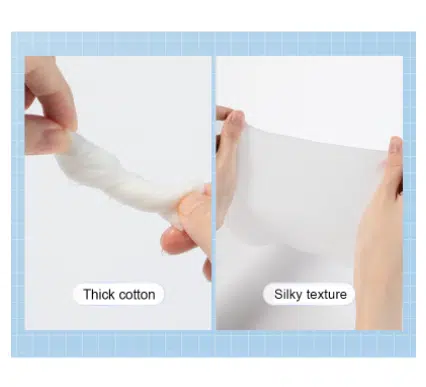 Open Fenyi Makeup Remover Wipes pack showing a single soft white wipe partially removed. - thumbnail