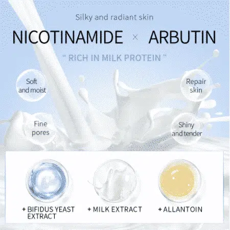 Fenyi Smooth Milk Scrub 3g sachet open, revealing creamy white scrub applied to a fingertip. - thumbnail