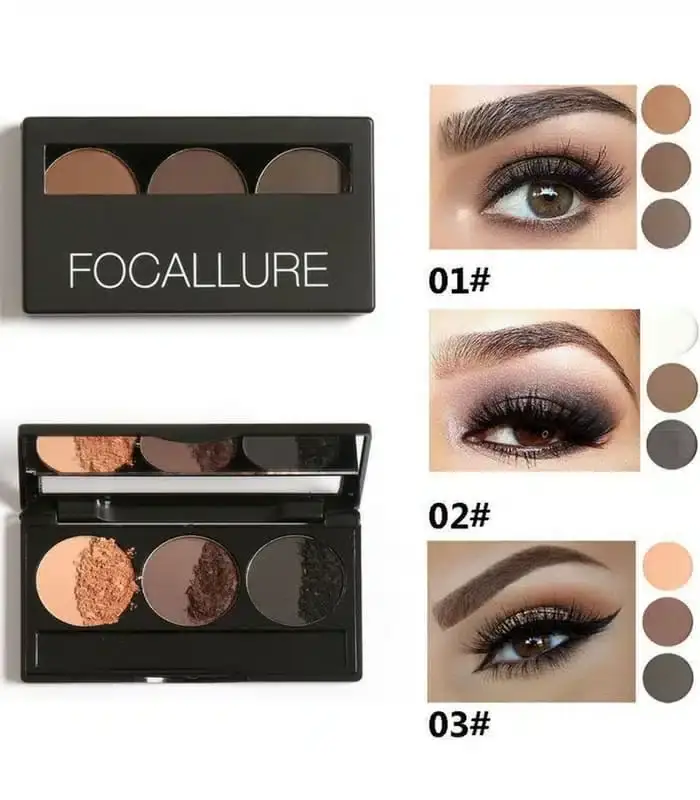 Closed Focallure Eyebrow Powder Kit FA 04 compact shown from a top-down angle. - thumbnail
