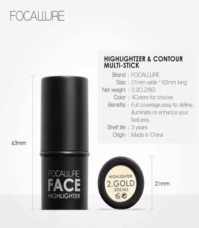 Hand applying the Focallure creamy contour multi stick directly to the cheekbone. - thumbnail