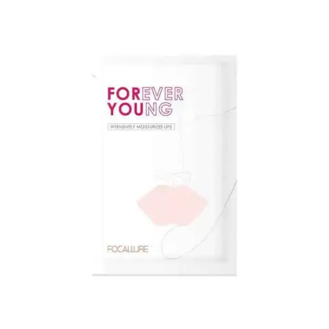 Focallure Young Moisturizing Lip Mask, light pink round jar packaging, front view.