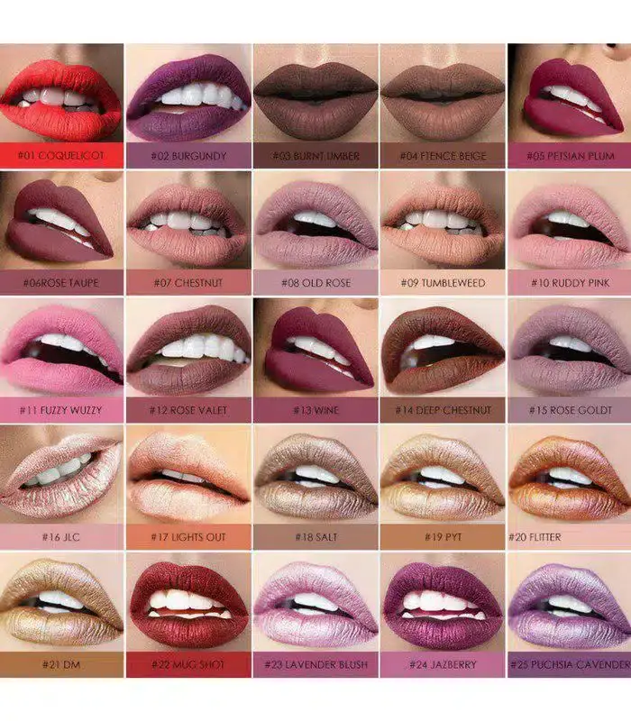 Focallure Liquid Lipstick FA24 swatched on skin, revealing its deep burgundy hue and matte finish. - thumbnail