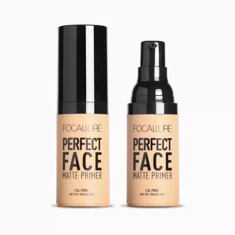 Focallure Perfect Face Matte Primer in a sleek white tube with a black cap, standing upright. - thumbnail