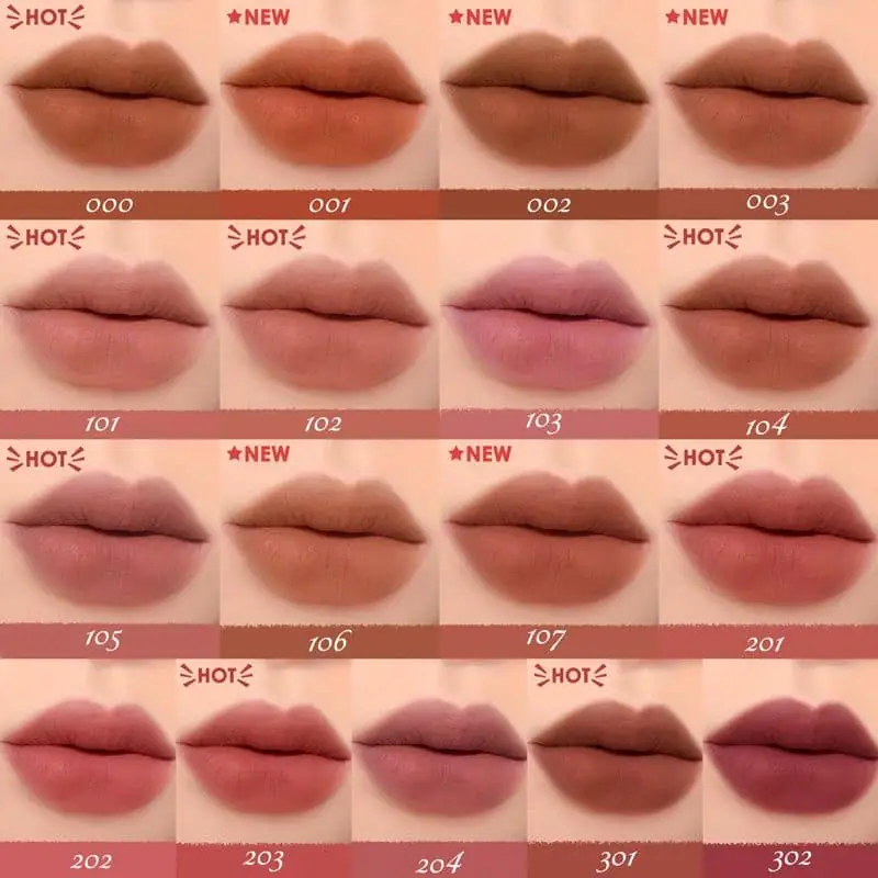 Focallure True Matte Lip Clay 004, open with doe-foot applicator and product visible. - thumbnail