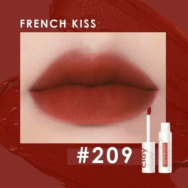 Focallure True Matte Lip Clay tubes displayed upright in various nude and pink shades. - thumbnail