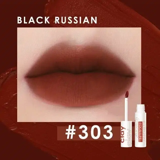 Focallure True Matte Lip Clay (shade 303) in its sleek, elegant packaging, standing upright. - thumbnail