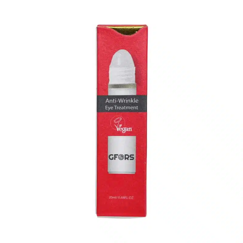 GFORS Anti Wrinkle Eye Treatment roll-on in a transparent bottle with gold cap. - thumbnail