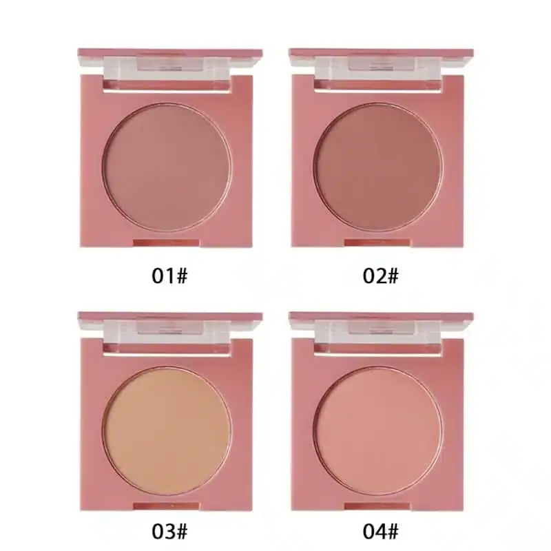 Open GiGi Rose Luxe Color Blush 04 compact revealing the peachy-rose shade and applicator brush. - thumbnail