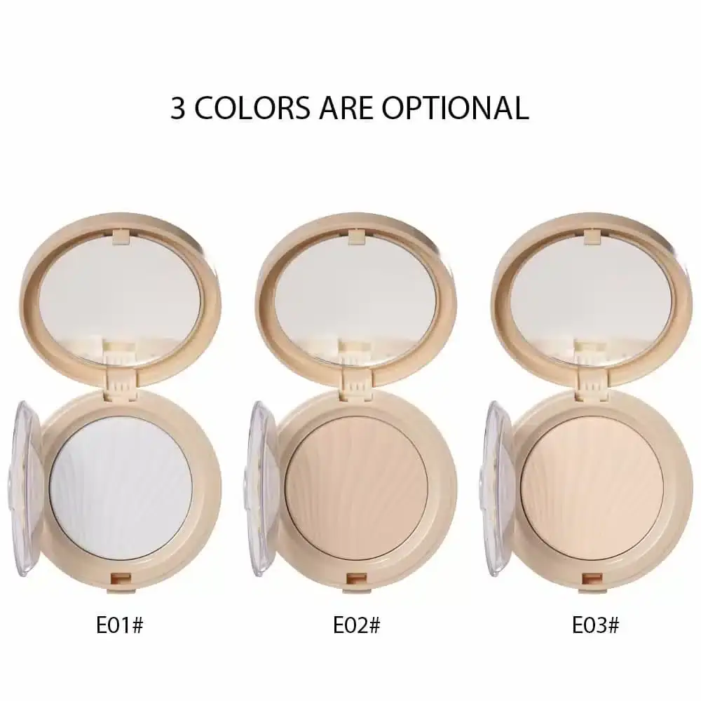 GiGi Rose Nude E03 pressed powder compact open, revealing mirror and smooth powder. - thumbnail