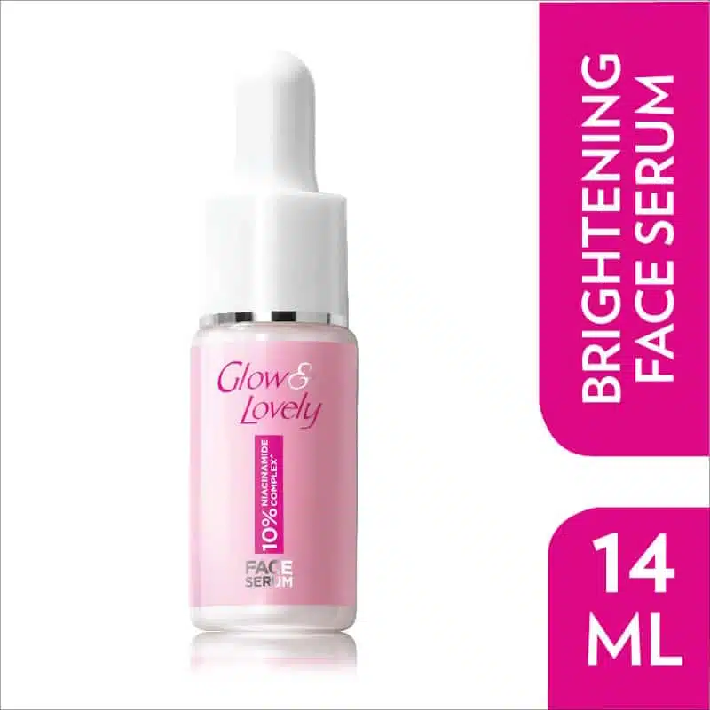 Glow & Lovely Brightening Face Serum 14ml bottle, imported, standing upright, clearly showing the front label. - thumbnail