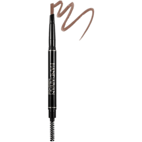 Handaiyan Double Eyebrow Pencil brown 03, showcasing precise pencil tip and spoolie brush.