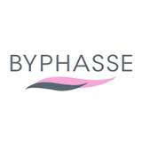 Byphasse brand logo, bold black text with 'since 1996' and 'beauty & care' tagline.