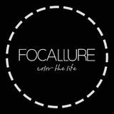 Focallure brand logo featuring elegant black serif text with subtle sparkle accents.