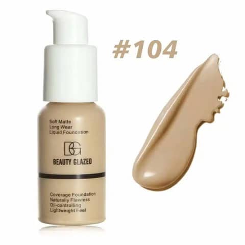 Beauty Glazed Foundation Waterproof Buff Beige 104 – 30ML
