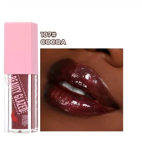 Beauty Glazed Hot And Spicy Rich Lip Gloss COCOA 107
