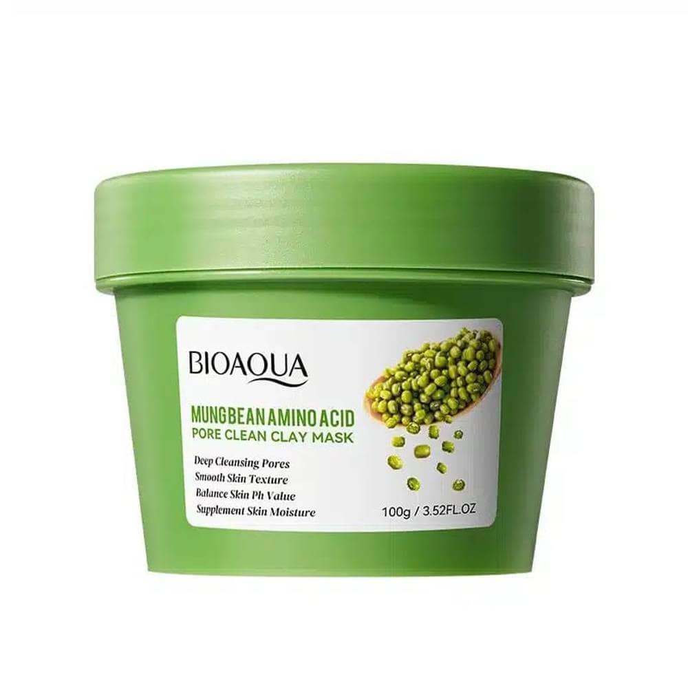 Bioaqua Mung Bean Mino Acid Pore Clean Clay Mask 100g - thumbnail