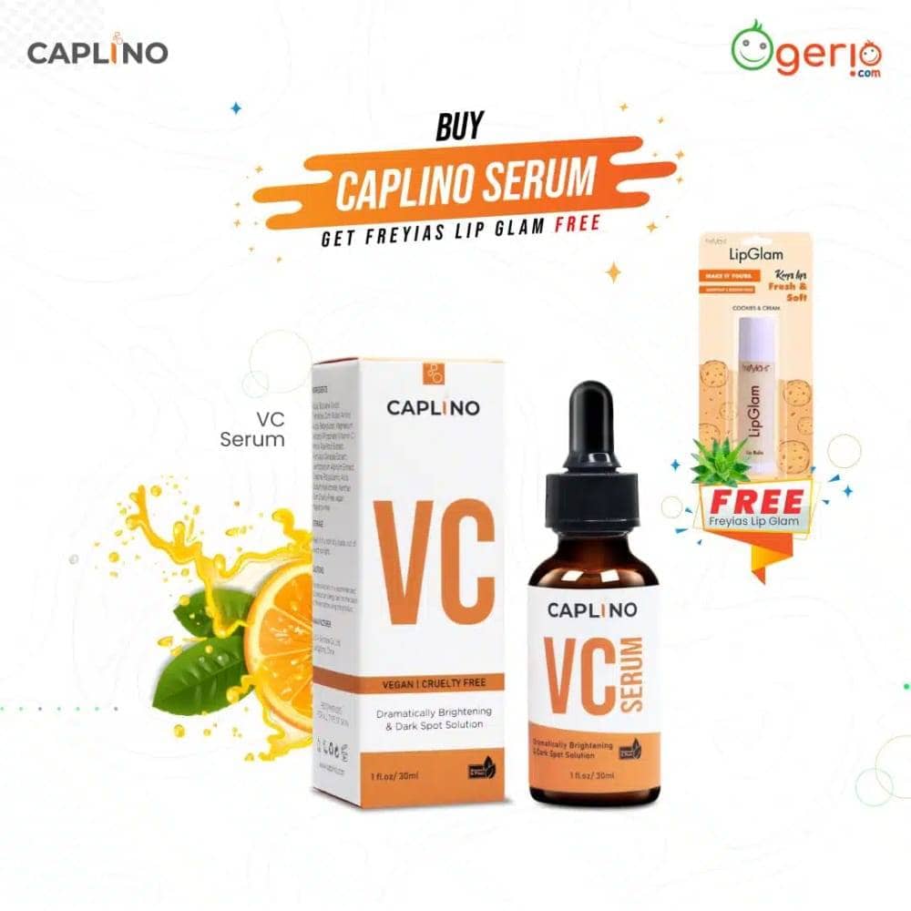 Buy Caplino Vitamin C Brightening Serum Get Free Lip Balm - thumbnail